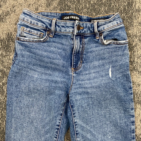 🟡SOLD🟡 Womens Joe Fresh High Rise Straight Leg Jeans 25” Waist - Picture 2 of 4